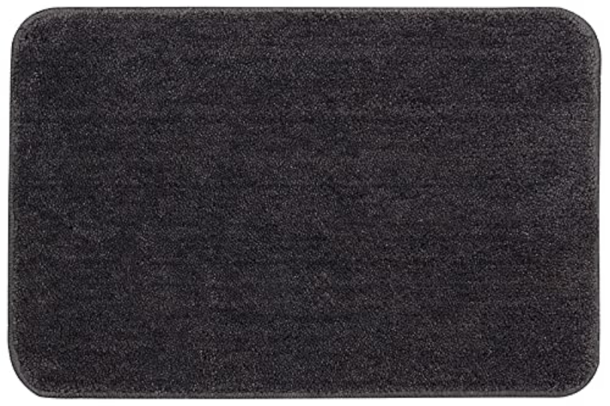 Solid Mat and Runner with Anti Skid Backing, Grey